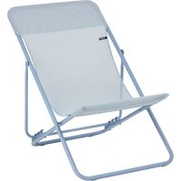 Transat Jardin Pliable - Chilienne Multi-positions - Largeur 58cm - Maxi Transat - Batyline® Iso - Bleu Ciel - Lafuma Mobilier
