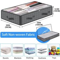 Lot de 4 boîtes de rangement sous lit 90L – Organisateurs pliables pour armoire, idéal pour vêtements, chaussures, couvertures et oreillers