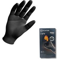 Gant Nitrile Noir Gogrip Taille M distributeur de 100 MERCATOR