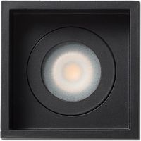 ACRE Empotrable de techo negro cuadrado IP44