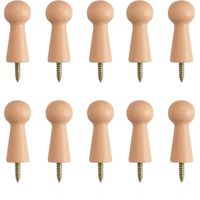 10 x Wooden Towel Hooks for Bath Towels Door Stair Edges Closets,10 x Wooden Towel Hooks for Bath Towels Door Stair Edges Closets