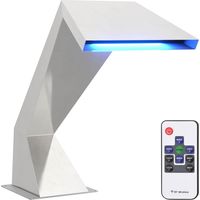 Cascade de piscine avec LED RGB Acier inoxydable Argenté vidaXL