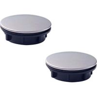 Confezione da 2 copriforo per lavello da cucina, foro per rubinetto, copriforo per rubinetto del bagno, copriforo per troppo pieno per lavello in acciaio inossidabile (36 mm)