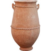 Vaso in terracotta del sahara da giardino Anfora per fiori Vaso grande da esterno interno Giara decorativa 45x75 cm Fatto a mano