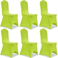 vidaXL Stretch Chair Cover 6 pcs Green