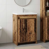 vidaXL Meuble sous lavabo de salle de bain Bois ancien