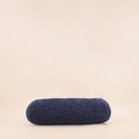 Coussin polochon bouclette bleu 16x38cm