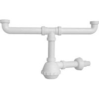 SIFONE PER LAVELLO CUCINA A 2 VIE ""FRANCIA"" 1""1/2 x Ø32/40 mm