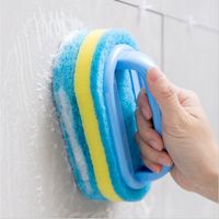 Brosse de nettoyage pour cuvette de toilette, éponge, brosse pour vitre, carrelage, fentes de fenêtre, outil