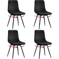 Klihome Sedie da sala da pranzo- sedie moderne, sedie sala da pranzo, sedie da pranzo - Set di 4, Nero