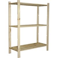 Mensola in pino, 3 ripiani, L.70 x P.30 x H.90 cm CENTRALE BRICO