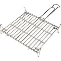 Grille double pour barbecue 50x50 cm – Fil galvanisé et chromé – Pour cuisson optimale – Compatible avec barbecues portables – EHS