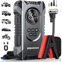 Boosteur batterie 8000A & gonfleur 150PSI sans fil, batterie externe, lampe LED 3 modes, écran numérique – pour essence/diesel 10L