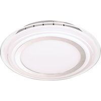 Lampada da soffitto a LED design in vetro cromato sala da pranzo faretto luce rotonda WOFI 9276.01.01.0300