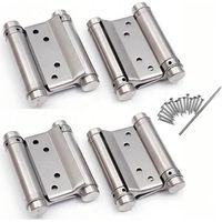 2 coppie di cerniere in acciaio inox a doppia azione per porte a battente del bancone del bar/caffetteria, regolabili, ideali per la chiusura automatica
