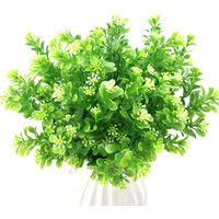 4 plantas artificiales, arbustos, arbustos artificiales decorativos, plantas de simulación, matorrales, ramos, decoración de plástico para uso interior y exterior, hogar, oficina