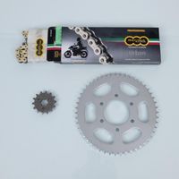 Kit chaîne Regina pour moto Kawasaki 125 Ke/Ks 1976 à 1987 14x50