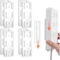 8 stuks sokkelhouders, zelfklevend, stopcontactstrip houder, stopcontactfixeermiddel, muurbeugel, stopcontacthouder voor het organiseren van stopcontacten, zakdoeken, computers, keuken