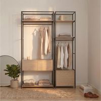 2er Set Kleiderständer Holz Metall 160x200 Schränke JUNE