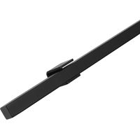 Main courante design noire carrée - 120 cm + 2 supports