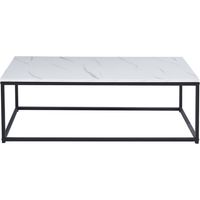 Couchtisch EWING in Weißmarmor-Effekt, ideal für ein einzigartiges Wohnzimmer