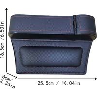 (Line Copilot) Boîte de rangement universelle pour siège auto, en cuir, avec poche latérale pour console centrale, comble l'espace entre le siège conducteur et le siège avant, pour voiture ou camion.