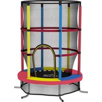 Trampolino Bambini 3-6 Ans Sans Molle Rete Sécurité Ø160x190 cm Multicolore