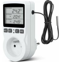 Enchufe programable: enchufe para termostato, enchufe para temporizador digital, enchufe digital programable con sensor, temporizador digital programable, enchufe para termostato de calefacción para i