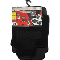 Lot de 4 tapis de voiture sur mesure pour Renault Clio 4 – Moquette noire 650 g/m² – Fixation d'origine – Protection intérieure – Arcoll