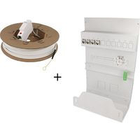 Coffret de communication fibre GTL – 4 connecteurs RJ45 catégorie 6A – Baie de brassage jusqu'à 8 connecteurs – Montage dans un bac d'encastrement – Cofrelec