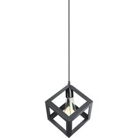 Lustre Suspension Moderne Luminaire Plafonnier en Métal Lampe de Plafon Géométrique pour Chambre Salon Couloir Noir - 1Pcs