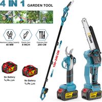 Cisailleuse électrique télescopique sans balais 4 en 1, outil de taille de jardin compatible avec les batteries Makita 18V (batteries non incluses).