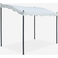 Gazebo 3x2 metri giardino acciaio ingresso bar hotel Pergola - Nero