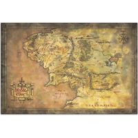 Poster il signore degli anelli mappa della terra di mezzo