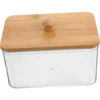Boîte de Rangement à Linge, Couvercle Conteneur Transparent, Organisation pour Salle de Bain Buanderie