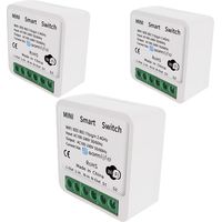 lot 3 Interrupteurs intelligent Somlife WiFi 16A MiniSmart Switch Wi-Fi connecté,application Tuya/SmartLife,Alexa,Google Home