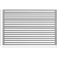 Escurridor de fregadero plegable de acero inoxidable (gris) (47 x 35 cm) (18 piezas)
