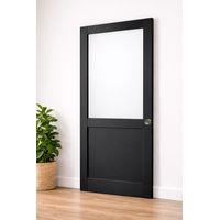 Puerta corredera de taller negra H204 x L93 cm sin montante, conchas de GD MENUISERIES