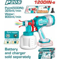 PISTOLA VERNICIATORE A SPRUZZO AEROGRAFO A BATTERIA 20V 800ml/min 1000ml TOTAL