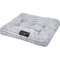 SKYLOS Small Dog Bed Soft Rose Velvet Non-Slip Pet Crate Keneel Mattress Mat