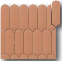 Faïence écaille crayon argile mate 7,2x19,5 – Carrelage mural uni – Faible porosité pour salle de bain – Finition mate élégante – Natucer