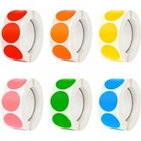 QORVA
-3000Pcs Gomettes Gommette Autocollante Ronde Autocollantes étiquette Ronde Autocollant de couleur étiquettes Rondes Autocollantes Pour Fournitures de Bureau à Domicile,de