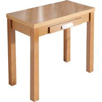 Mesa de Cocina - Modelo HENA - Material MDF/Madera - Medidas 80 x 40/80 x 76 cm Color: Madera Roble