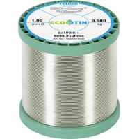 Felder ISO-Core Clear Sn100Ni+ Stagno per saldatura Bobina Sn99,25Cu0,7Ni0,05 0.500 kg 1 mm