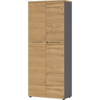 bümö Andratx Aktenschrank - 5 Ordnerhöhen Graphit-Eiche