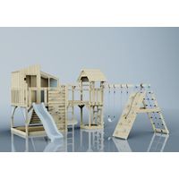 Polarplay Spielturm Gustav aus Holz in BlauKinderschaukel