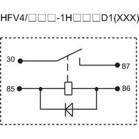 Hongfa 012-1H1SGD1 - Relay HFV4 14VDC 40A - for automobiles