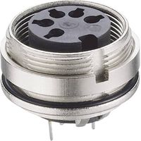 Lumberg 0307 08-1 Connettore circolare DIN Presa verticale Numero Poli (num): 8 Argento 1 pz.