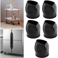 5pcs Roller Retainer Set, Sliding Chair Leg Caps, Table Chair Leg Covers, Wheel Protectors