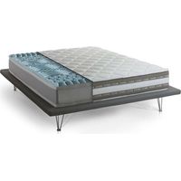 Dmora - Colchón doble Dmirant, Colchón Memory Foam y Gel con 9 zonas diferentes, 100% Made in Italy, Antiácaros e hipoalergénico, 140x200h27 cm